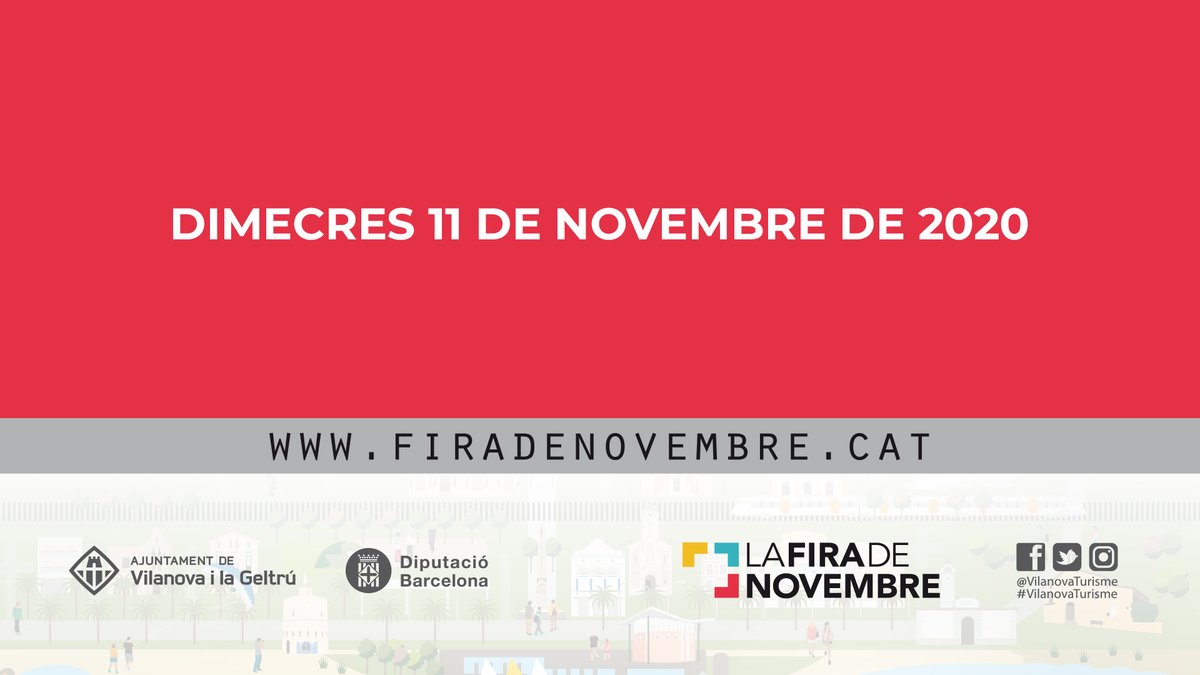 Consulta també al nostre facebook el que hem programat per demà dimecres 11 de novembre a la #FiradeNovembre:
facebook.com/firadenovembre
#Entralafira #Firavng #VilanovaTurisme