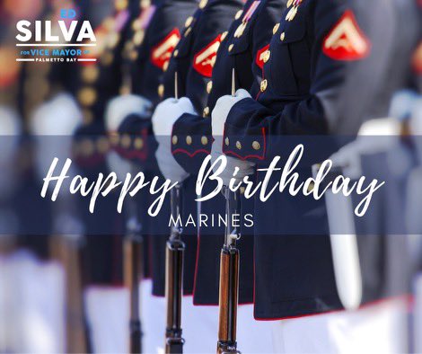 VoteEdSilva's tweet photo. 🇺🇸 In 1775, well before the birth of our Republic, the Continental Congress created the #UnitedStatesMarineCorps 245 years ago today to be our military’s first line of defense against tyranny &amp; defenders of #freedom all around the world. #HappyBirthdayMarines! #PalmettoBay https://t.co/ettUTS1xhH