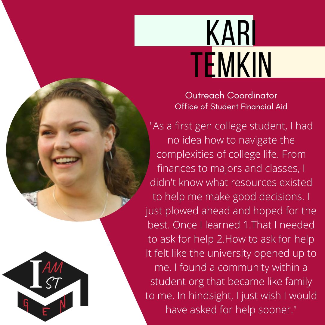 UWMad_FinAid's tweet photo. Meet Kari! Happy First Generation Student Week!
#FirstGenBadger #CelebrateFirstGen https://t.co/bB5Lt91txQ