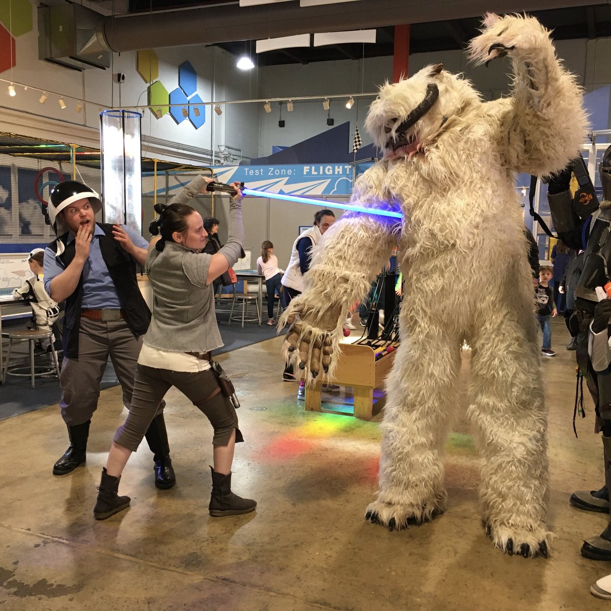 Last year a Wampa invaded the Lancaster Science Factory. Come out this Saturday from 12 - 3 to see what challenge is in store for our rebels.