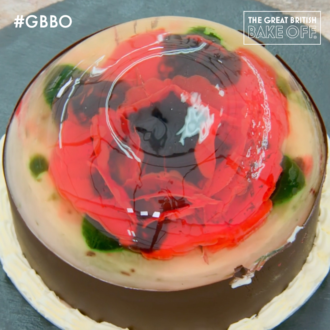 Hermine and her Chocolate &amp; Raspberry Mousse Jelly Cake Showstopper. #GBBO
