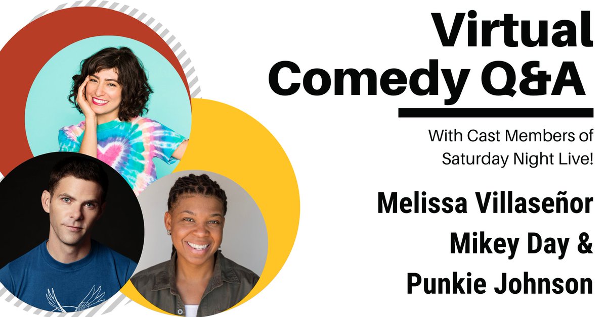 Don't forget to RSVP and ask your questions for the upcoming comedy Q&amp;A with SNL's Melissa, Mikey, &amp; Punkie! 

tinyurl.com/uaacomedyshow