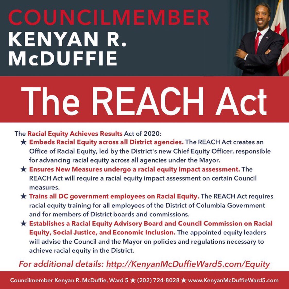 The #REACHAct passed final reading (and on emergency) unanimously during today’s legislative meeting. Thanks to my colleagues and every organization and individual who worked with us on the bill and advocated for its passage. Now, let’s focus on implementation. #RacialEquityDC