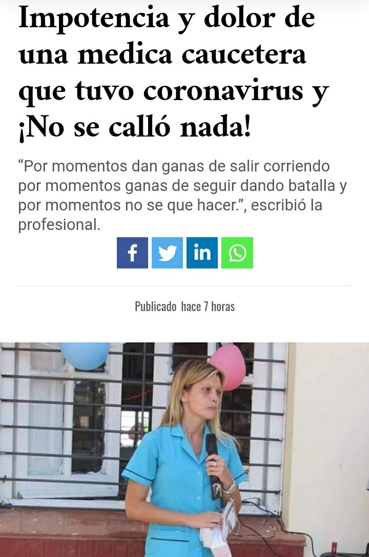 NinoSanjuanino's tweet photo. Impresionante descargo de una médica #caucetera por la situación que vive la provincia a causa del #COVID19
"ME CANSÉ DEL DESTRATO, DE LA HIPOCRESÍA, DE NUESTRA MUGRE" https://t.co/Mz1SKY37Xt
