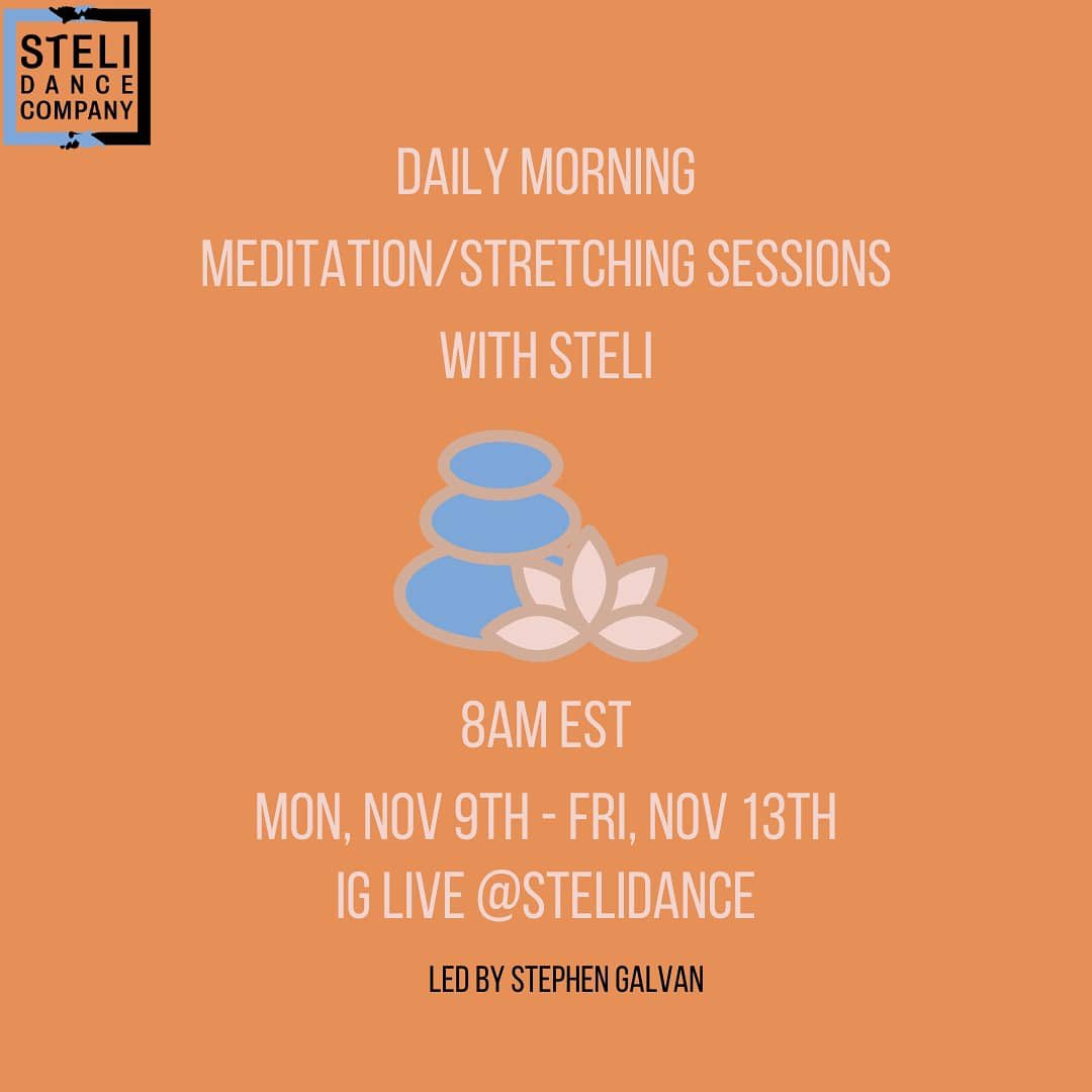 DanceSteli's tweet photo. Join us on IG live any morning this week: 
FREE morning mindfulness classes at 8am EST. 
Led by @afrolambo https://t.co/NJ9txULqim
