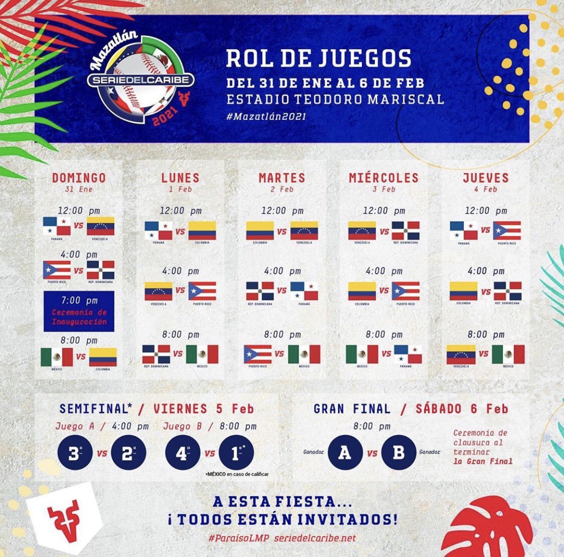 Serie del Caribe 2021 ya tiene su calendario definido