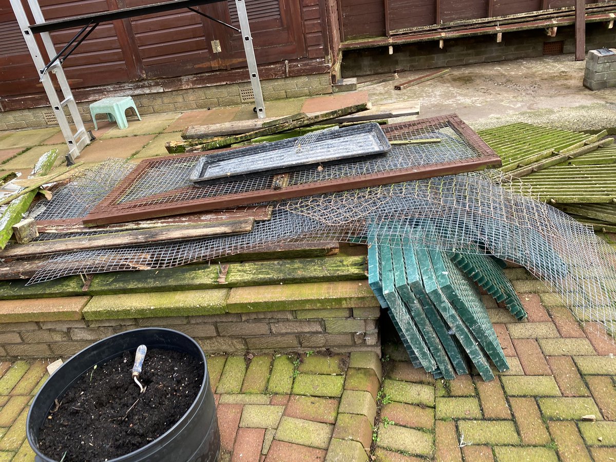 AngsYngEngrs's tweet photo. Our latest Upcycling project taking shape at our mobile workshop. As the employability squad repurpose an old pigeon loft. Can you tell what it is yet?
#DYWpathways #EmpolyabilitySkills #YoungWorkforce https://t.co/nMHObZQTHt