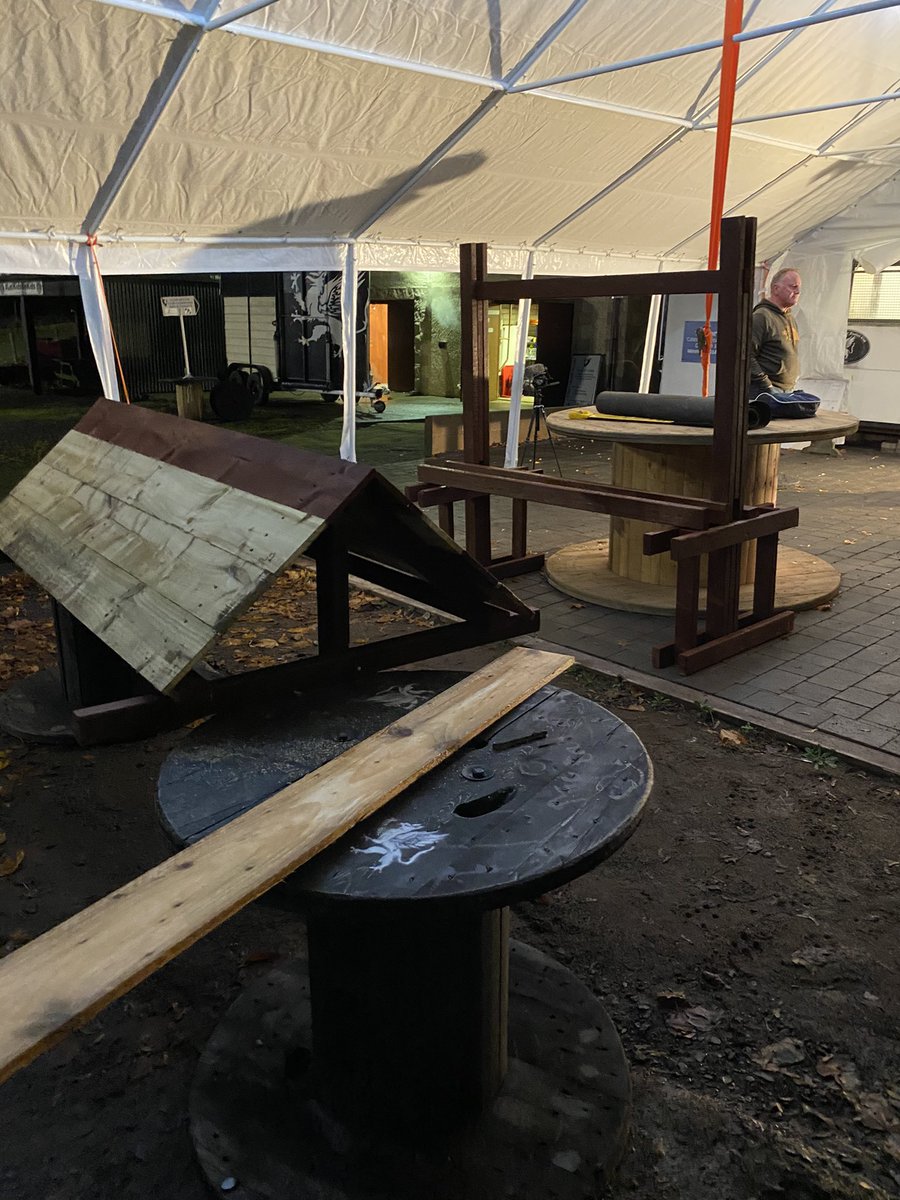 AngsYngEngrs's tweet photo. Our latest Upcycling project taking shape at our mobile workshop. As the employability squad repurpose an old pigeon loft. Can you tell what it is yet?
#DYWpathways #EmpolyabilitySkills #YoungWorkforce https://t.co/nMHObZQTHt