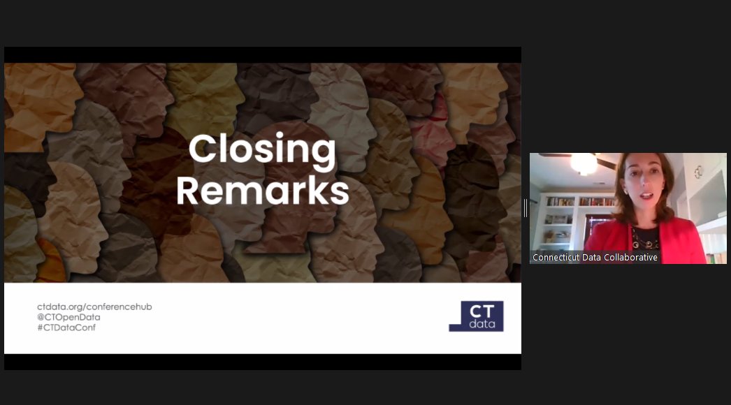 CTOpenData's tweet image. THANK YOU to everyone who attended #CTDataConf🎉 We were honored to have an incredible lineup of panelists and engaged attendees. This conference looked a little different from previous years, but we&apos;re excited to be able to connect w/ everyone for this important discussion🙏