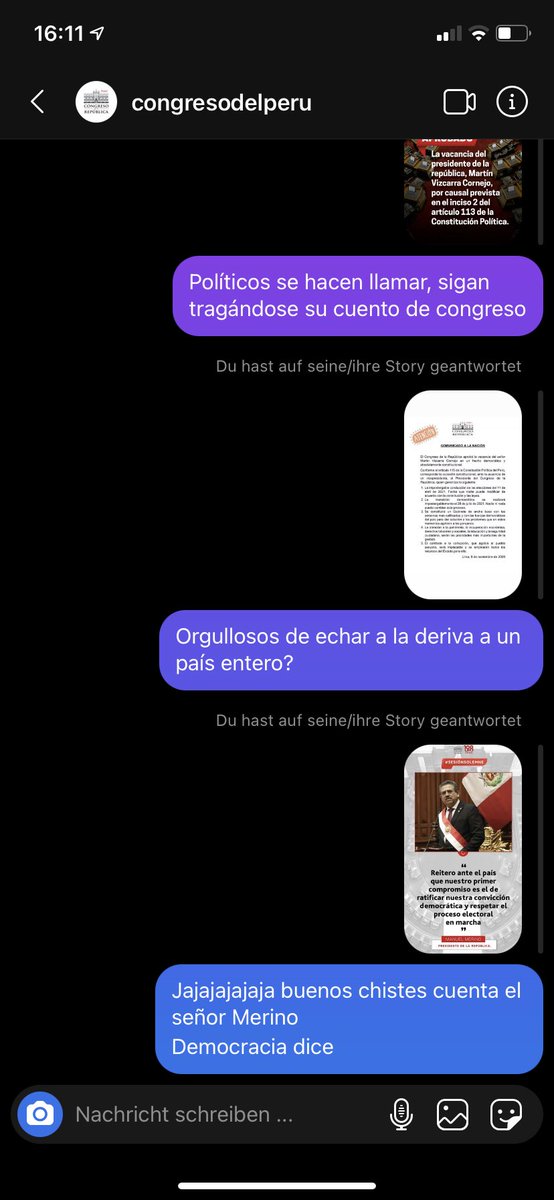 Danielmc20_'s tweet photo. Alguien tenía que pagar los platos rotos, sorry al administrador de la cuenta de Instagram del Congreso 😂
Pero se lo merecen. 
 #GolpeDeEstadoEnPerú https://t.co/VakCqI1DbI