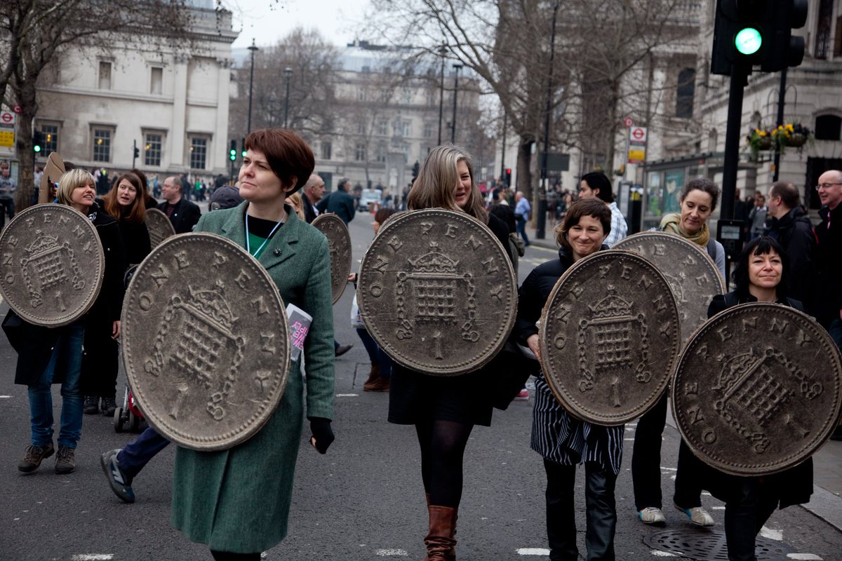 #MuseumsUnlocked #Protest @profdanhicks Penny Shields by #catphillipps 2011 London anti-cuts protest #marchforthealternative