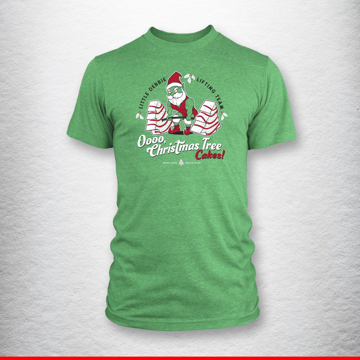 DanielMcKim's tweet photo. ‘Tis the season! Christmas Tree Cakes are out, as are these shirts! Click the link for these and other suggested Christmas gifts! #workhardsnackhard
https://t.co/jbCvb1xrzr https://t.co/mLAfqrmbaP
