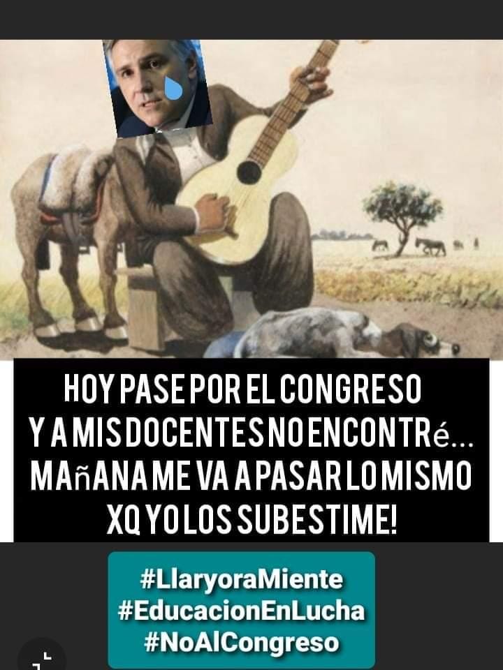 CLAUDITACLACLA's tweet photo. #EducacionEnLucha 
#LlaryoraMiente 
No tenemos seguridad en las escuelas. 
Cobramos parte de nuestro  sueldo en negro. 
Se dice que no hay plata, mientras tanto hay millonada de dinero en congresos, edificios que no se usan y salvando las papas al ORFEO https://t.co/l8O9AFLau1