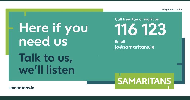 Galwaysamaritan's tweet photo. If you're finding things difficult tonight, we're here in Galway to listen💚Samaritans volunteers have been trained to support you emotionally. We are here on freephone 116123 every day &amp; around the clock. Please RT in case a follower is struggling #youtalk #welisten #samaritans https://t.co/tdZZwUgn1Z