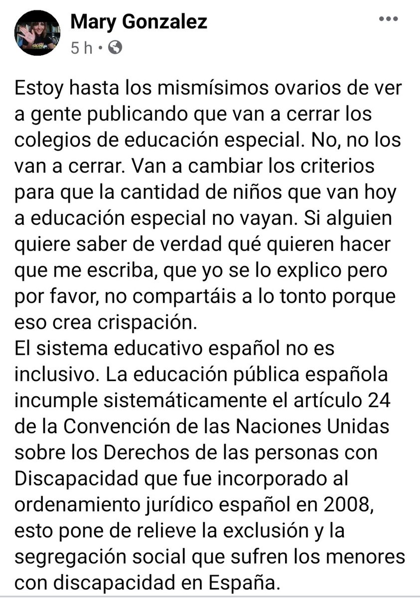 DeAutismo's tweet photo. No van a cerrar los colegios de educación especial, es mentira. https://t.co/W89BNShfYq