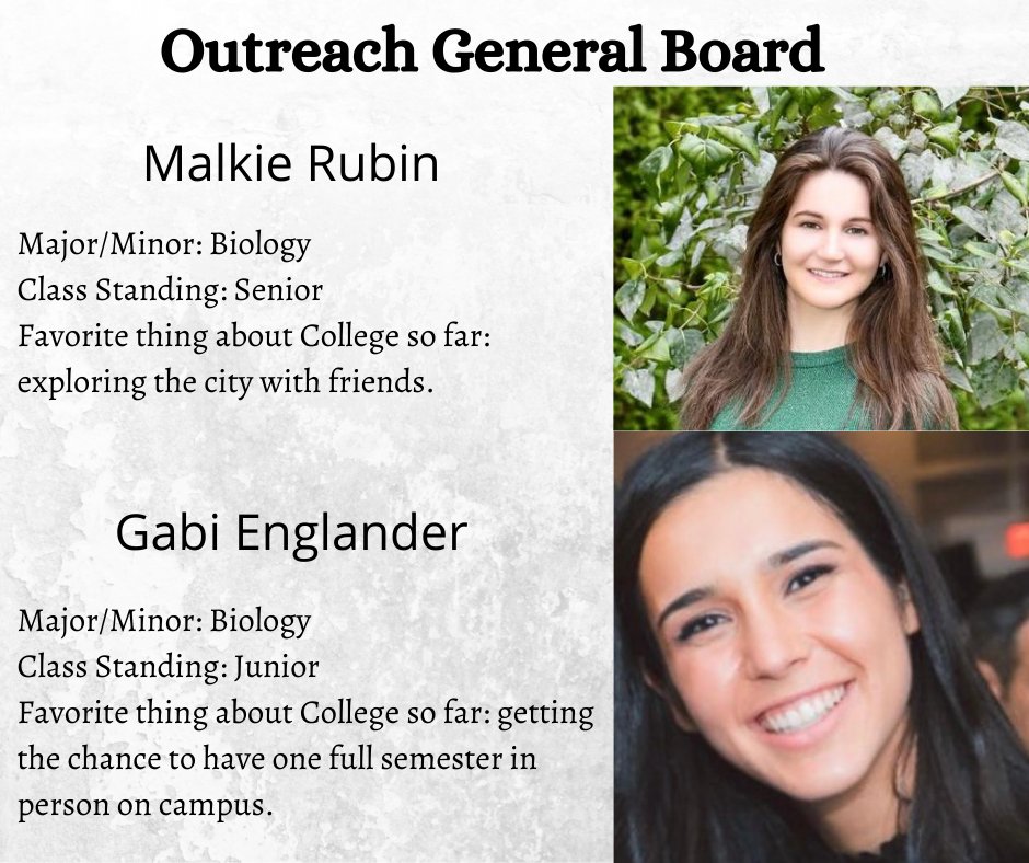 CollegeEDge's tweet photo. Next up, our outreach general board. 

Meet- Tova, Alex, Malkie and Gabi. https://t.co/dPPOQVamYB
