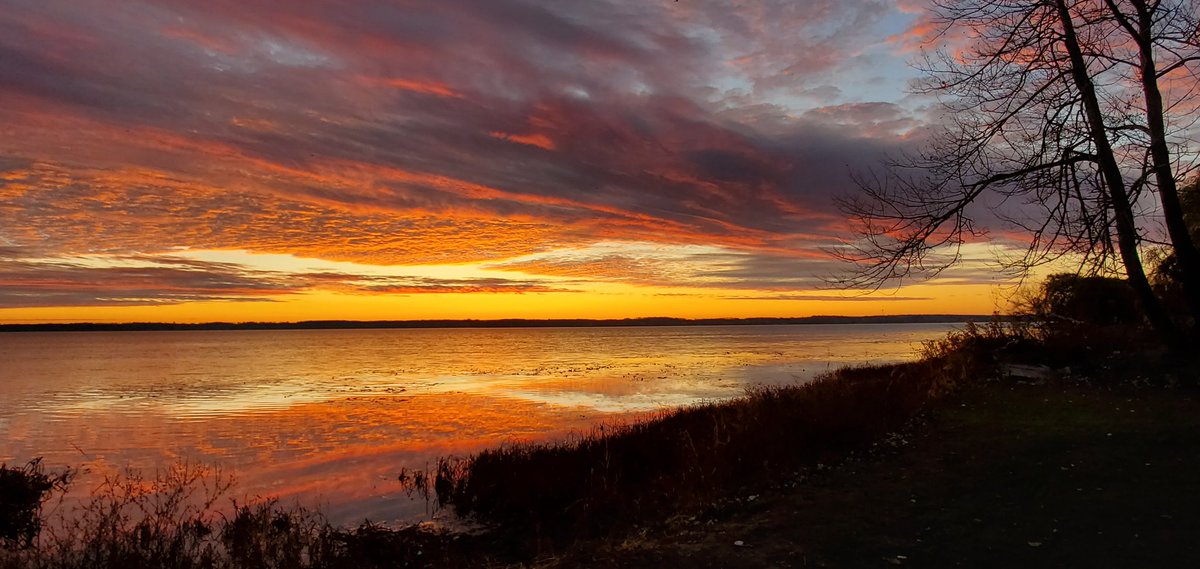 What a beautiful November morning.  🌞😎🍂 #Fallmorning #sunrise #Lakescugog #Ontario #ThePhotoHour <a href="/StormHour/">#StormHour</a> #ShareYourWeather