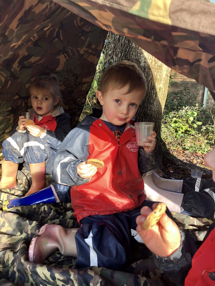 the_ECCC's tweet photo. Perfect weather for Forest School today. The children showed off their skills in climbing trees, making dens and balancing along the logs. All rounded off with hot chocolate and a sneaky chocolate biscuit! #outdoorlearning #forestschool #physicalfun https://t.co/T8cayO2Nfj