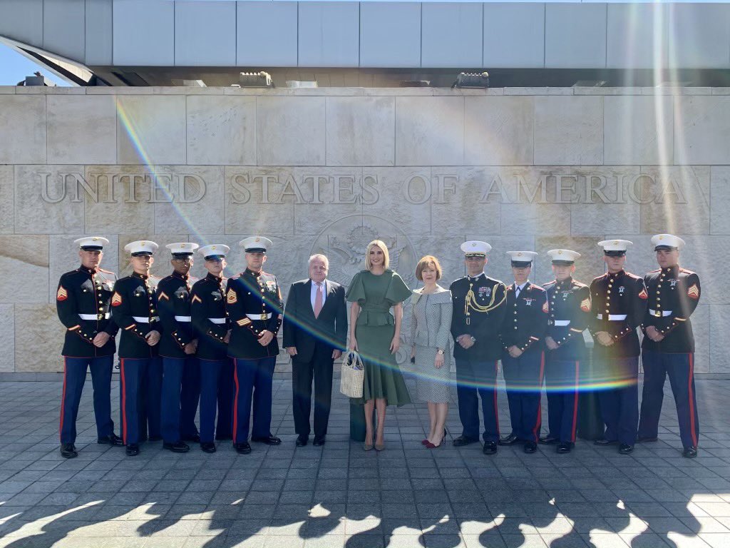 IvankaTrump's tweet photo. For 245 years, our nation’s Marines, stationed around the globe, have been dedicated to keeping our country safe.
 
Thank you for your service and sacrifice! #HappyBirthdayMarines #SemperFi https://t.co/G6l7gQGP5L