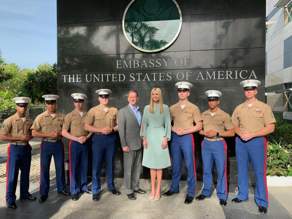 IvankaTrump's tweet photo. For 245 years, our nation’s Marines, stationed around the globe, have been dedicated to keeping our country safe.
 
Thank you for your service and sacrifice! #HappyBirthdayMarines #SemperFi https://t.co/G6l7gQGP5L