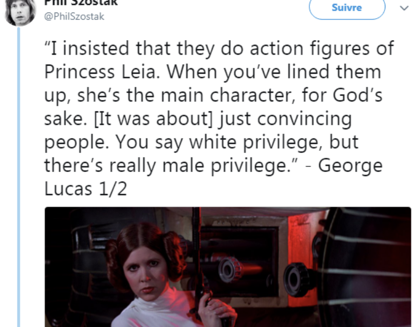 SW_takes's tweet photo. It's honestly just embarrassing how these guys do not understand Star Wars and George Lucas at this point. https://t.co/85FqpqlIVd