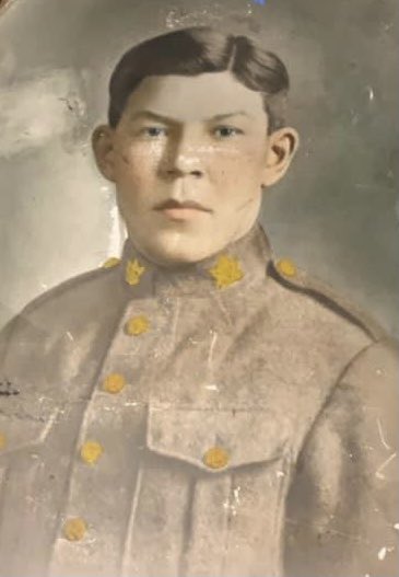 My great grandfather Raphael (Ralph) Pritchard, WWI Métis Veteran. ❤️ I am from courage, sacrifice and resilience. #IndigenousVeteran #CanadaRemembers