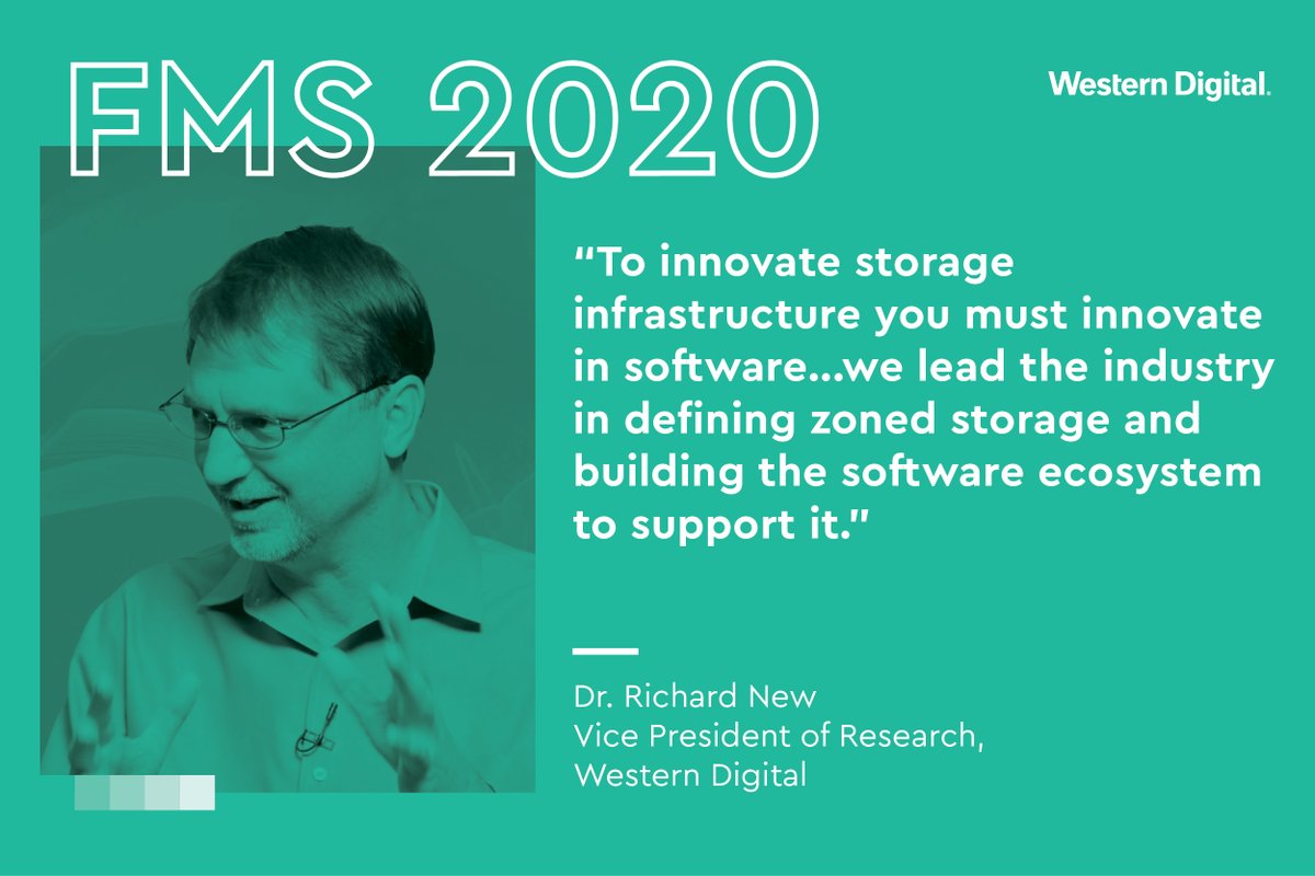 westerndigital's tweet image. Dr. Richard New joins Siva on the virtual stage during #FMS2020. They&apos;re discussing computational storage and a critical new tool to support it – zoned storage. #FlashMemorySummit2020