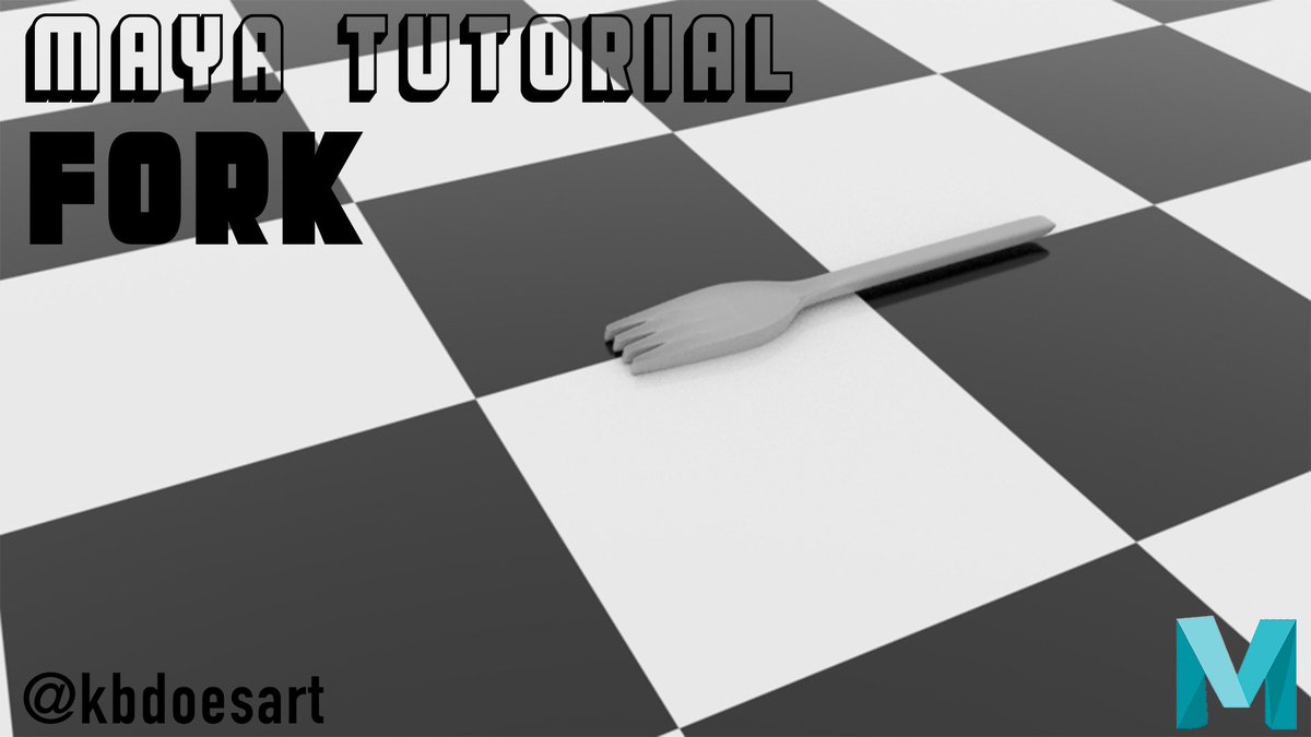 kbdoesart's tweet photo. Welcome back to Tutorial Tuesday!
It’s another Maya tutorial! We are working through the rest of the silverware this week with a fork! :)
#art #artist #maya #mayamodeling #mayamodel #3d #3dmodel #modelingtutorial #mayatutorial #tutorial
https://t.co/kAufMOTN6W https://t.co/5xgZkbxBvl