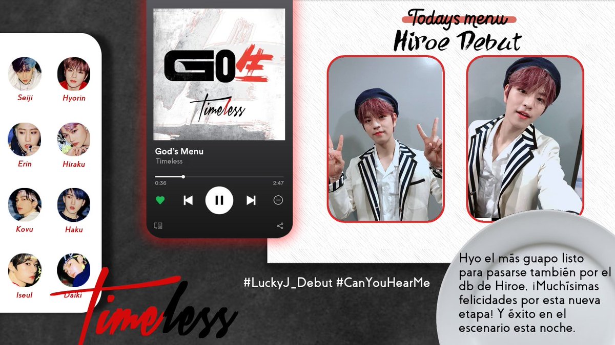 KDZTIMELESS's tweet photo. 🍜 · 𝐬𝐭𝐞𝐩 𝐨𝐮𝐭 ⿻__,, (𝓦.)𝒆 ᥲre 𝗧𝗜𝗠𝗘𝕃𝔼𝕊𝕊 ⋆ @n.ǝw ！［ ##𝖊𝖛𝖊𝖓𝖙 ］ ꗃ  #LuckyJ_Debut + #CanYouHearMe 𓂅

Hyo el mas guapo, listo para pasarse tambien por el debut de Hiroe. ¡Muchisimas felicidades por esta nueva etapa! Y éxito en el escenario esta noche. https://t.co/z0f4YdLSDm