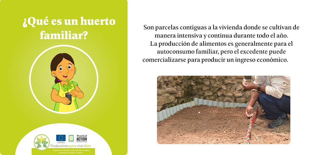ProdEcologicBol's tweet photo. Desde #AOPEB te explicamos que son los huertos familiares y la gran importancia que tienen en la producción de alimentos para el autoconsumo familiar y comercialización. 
 #Producimos_Para_Vivir_Bien @UEenBolivia #PracticalAction  #Producción_Ecológica https://t.co/kborLOmz3K