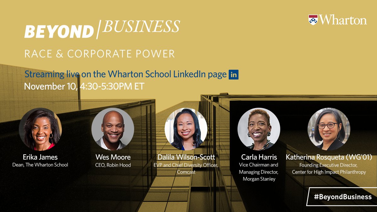  We are live now with the  #BeyondBusiness panel, "Race & Corporate Power," on the commitments companies are making to fight racial inequality:  https://whr.tn/3eNPVm0 Follow this thread for key takeaways and join the conversation using  #BeyondBusiness.