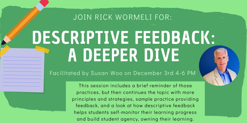 erlcpl's tweet photo. Descriptive Feedback: A Deeper Dive with @rickwormeli2 LEARN MORE & REGISTER: https://t.co/BSo538api6
@MsSusanWoo #gpsd6 #prsd8 #Palliser #sd76 #yycbe #fsd38 #ghsd #rvsed #canrps #cesd73 #gppsd #adlc #hpsd #hfcrd #nsd61 #sd76 #assessment #feedback #abedpl #abed #erlcpl https://t.co/PAQ0Mks8Q1