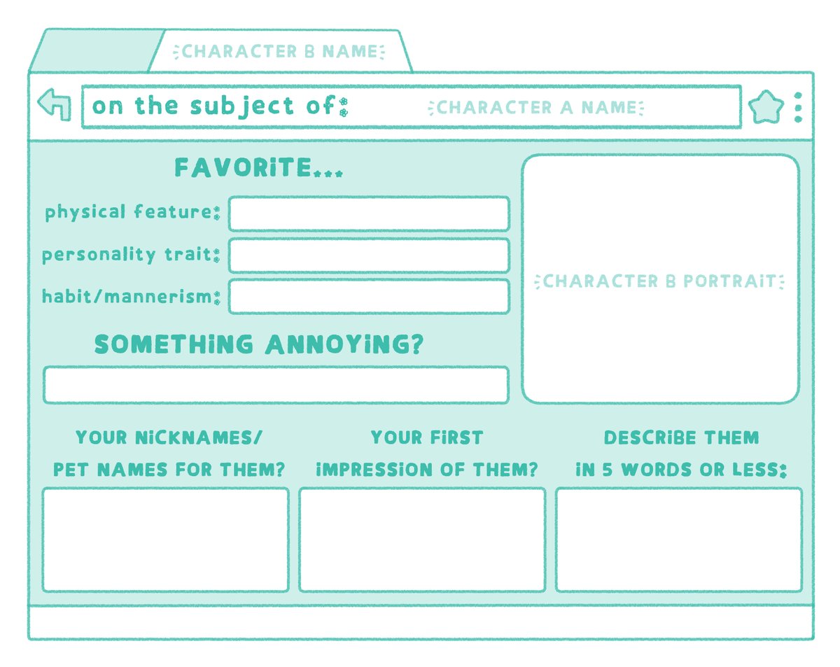 attorneytrash's tweet photo. hello friends i have. made a little ship meme because i wanted something cute to do for my rarepairs. the concept is interviewing the two halves of a pairing about each other. feel free to use if you like them!! i made three sets of colors (link in thread) https://t.co/Yd2MfvvBNM