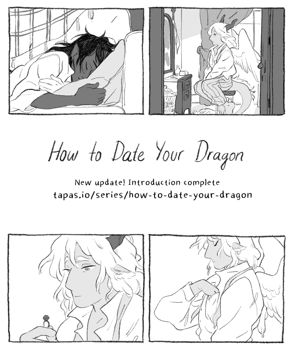 The final update to the introduction of How to Date Your Dragon is now up! https://t.co/DqKjF5FP1j ? Thanks for your patience, and to everyone who has left kind words on my very slow, self-indulgent project! I am very excited for upcoming chapters~