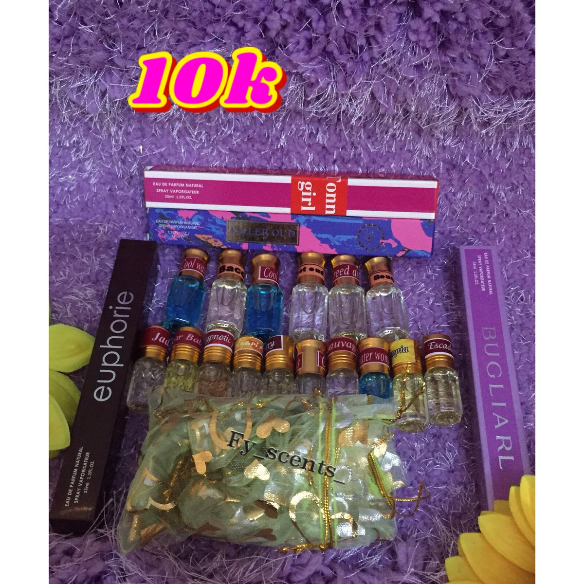 fyscents's tweet photo. @201stores 
Interested in perfume oil business?

Get this package for 10K

Get 10pcs of 3ml
6pcs of 6ml
4pcs of 35ml pocket perfume 
12pcs of satin bag

All for 10k

Call/Whatsapp 08140772002
IG: fy_scents_ https://t.co/Vvp0pxGdHr