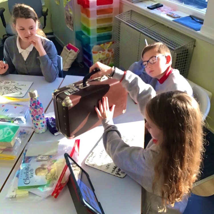 GemmaLaing4's tweet photo. What’s in the suitcase? 🧳🤔Pr 6/7 were so engaged with their suitcase stimulus which created such a buzz in the classroom with some excellent diary entries written from an evacuee’s point of view. 😍#evacuation #WWII #topicwriting #writinglesson https://t.co/KvQX9NjExQ