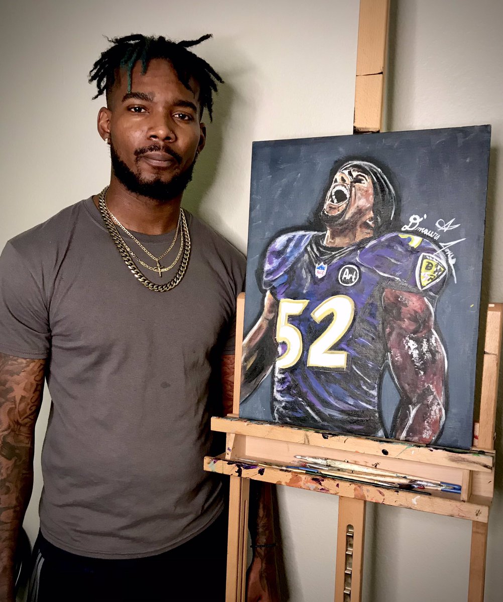 Dmaurijones_'s tweet photo. ⁣
Pro cane special  🏈 🎨🔥🍁⁣
⁣
( Ray Lewis 🙌🏾 ) Beast mode ⁣
⁣
Material: Canvas board  ⁣
⁣
Size : 16x20” ⁣
⁣
Price: $150⁣
⁣
#dmaurijonesart #supa ⁣
#art #artist #artwork #onlineartsales #artsales #artforsales #artsalesonline #raylewis #baltimoreravens #canesfootball https://t.co/sT0xlzT1zg