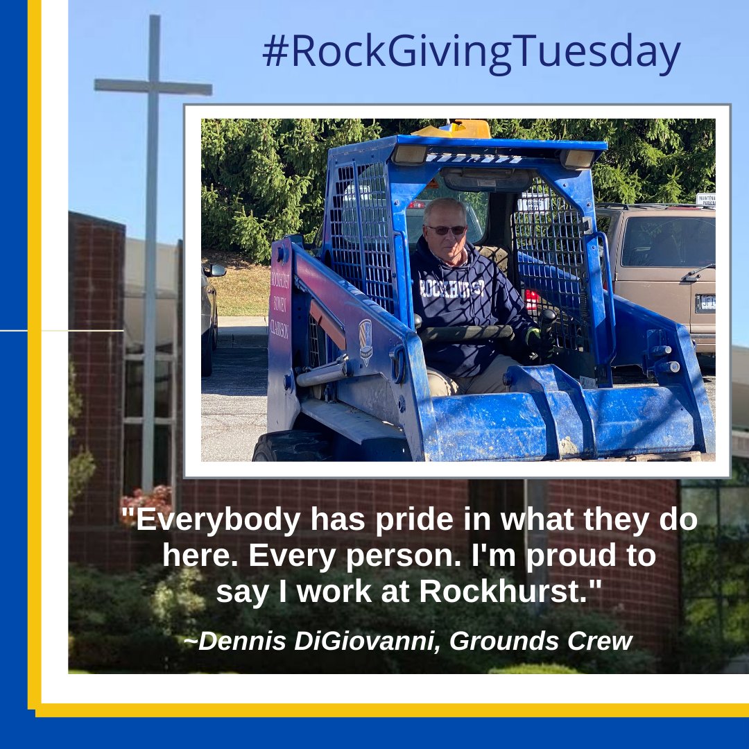 RockhurstHS's tweet photo. Dennis DiGiovanni is one of several building &amp; grounds maintenance members who keeps our campus in wonderful condition.

The pride each faculty &amp; staff members takes in RHS is reflected in their work. Show your RHS pride with a #RockGivingTuesday gift.
https://t.co/oCoOyI6xrW https://t.co/0lU1qepQ3k