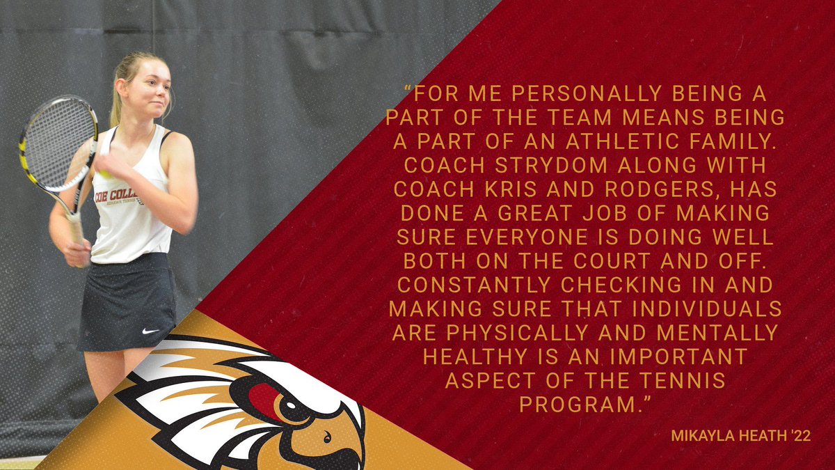 KohawkTennis's tweet image. Hear from Mikayla on what it means to be part of the tennis programs at Coe! #KohawkTennis #KohawkFamily
