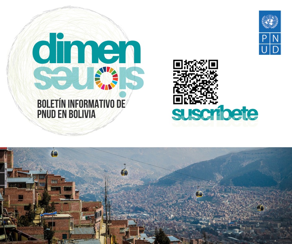 PNUDBolivia's tweet photo. Entender la #multidimensionalidad e integralidad del #desarrollo es parte de nuestro trabajo diario.
Suscríbete al 📑Boletín Dimensiones para conocer las acciones que realizamos para apoyar los esfuerzos de #Bolivia🇧🇴 para alcanzar la #Agenda2030
👉https://t.co/g3xVgI0k2b👈 https://t.co/YylOTnPWY1