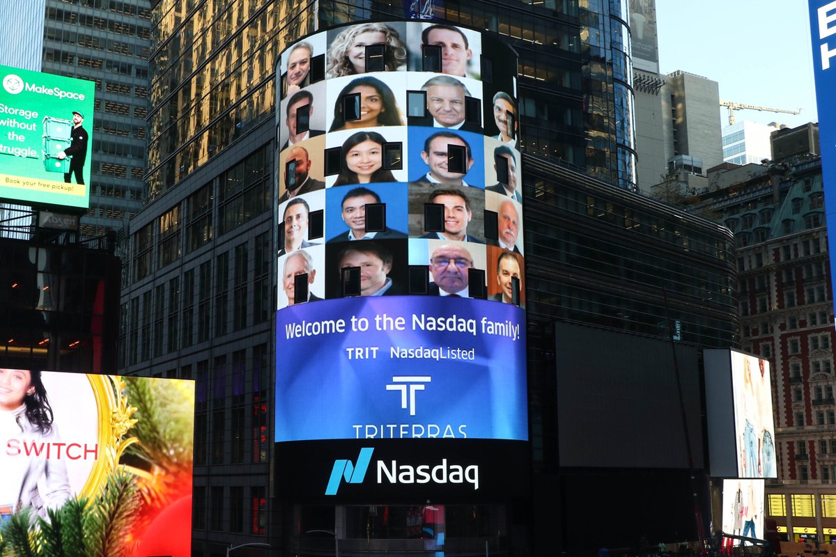 NasdaqExchange's tweet photo. Welcome to the @Nasdaq family, @Triterras! 🎉

Trading under $TRIT, Triterras is a leading fintech company focused on trade finance. Using its @KratosPlatform, Tritteras enables commodity traders to trade and source capital from lenders directly online. #NasdaqListed https://t.co/GlhUrws89t