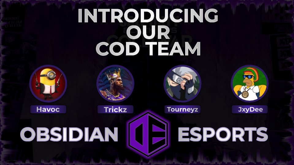 🚨𝗔𝗡𝗡𝗢𝗨𝗡𝗖𝗘𝗠𝗘𝗡𝗧🚨
We are beyond excited to announce our roster for the 2020-2021 CDL Season

𝙍𝙊𝙎𝙏𝙀𝙍
👥 <a href="/Havoc2050_/">📈</a>
👥 <a href="/YoTrickz/">𓃵</a>
👥 @TTourneyz
👥 @JJxyDee

<a href="/ObsidianOLT/">Obsidian League</a> <a href="/Kinetic_Leagues/">Kinetic Leagues</a> <a href="/HellBoundOLT/">HellBound Leagues</a> <a href="/NACAL_COD/">NACAL</a> <a href="/K7League/">K7 League</a> <a href="/Dynamic_League/">Nath Bouchet🕜♐</a>
