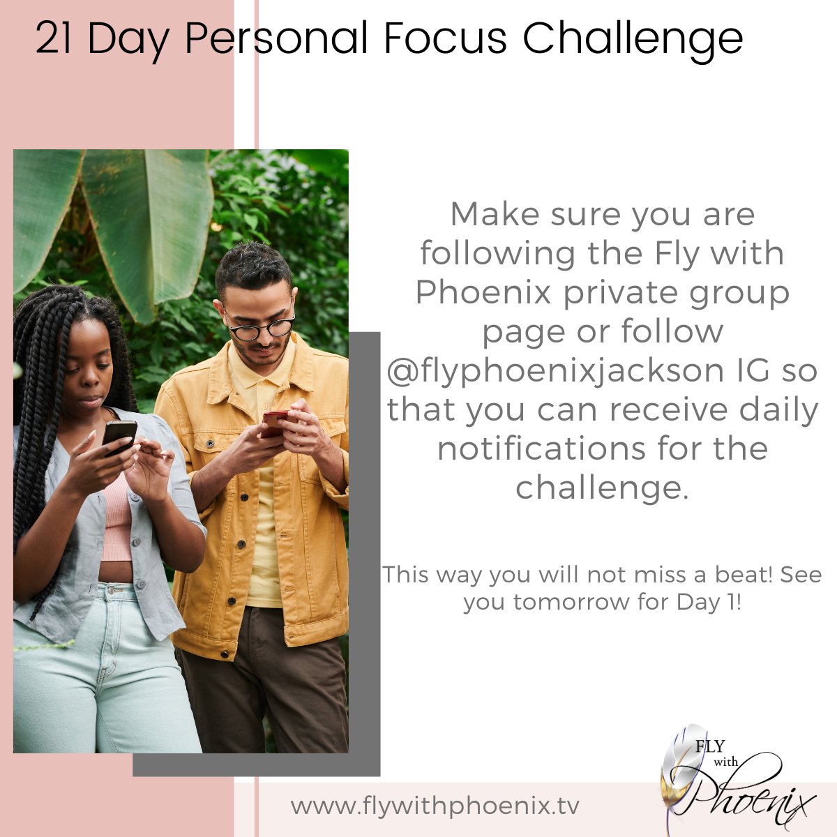PhoenixAffect's tweet photo. Don't forget to turn on your notifications for the 21 Day Self Focus Challenge. We do not want you to miss anything!
#readyfor2021 #2021 #regroup #businesswoman #business #entreprenuer #followaccount #IG #explorerpage #bossbabe #21daychallenge #21days #changehabits https://t.co/qn4kO0NNgX