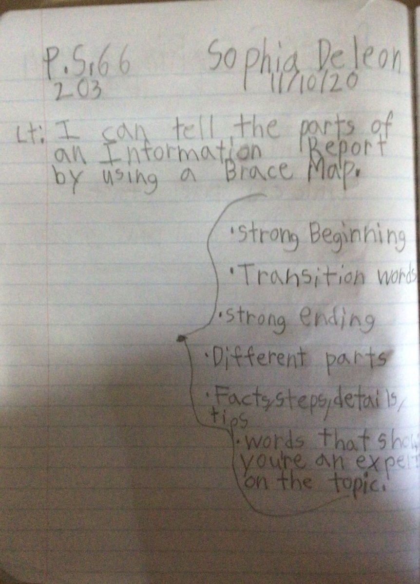 2ndGradeJKO's tweet photo. 203 can tell the parts of an Informational Report by using a Brace Map โ๏ธ โ๐ป @PS66JKO @ThinkingMaps #bracemap #informationalwriting #thinkingmaps #remotelearning #remoteteaching #writing https://t.co/cUdpSX7f69