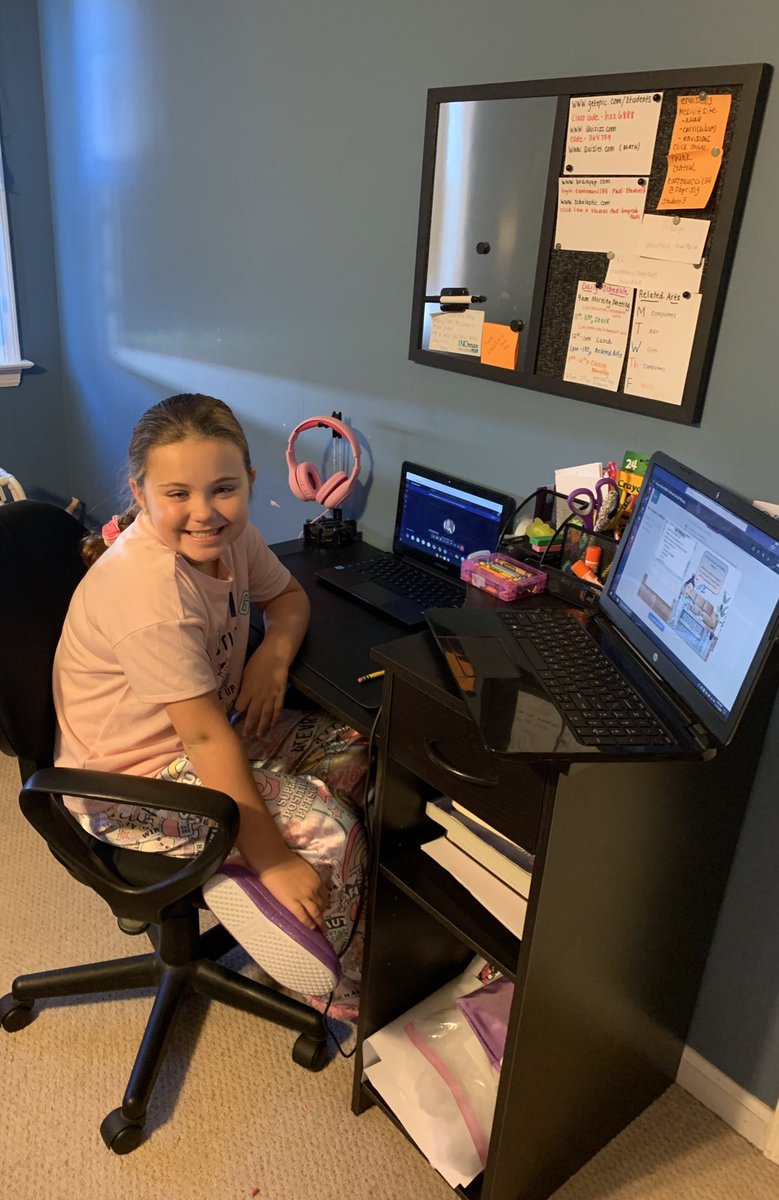 JenAntRN's tweet photo. Ella’s favorite day. PJ day for @McDivittSchool  spirit week. https://t.co/sBxEhk2dB2