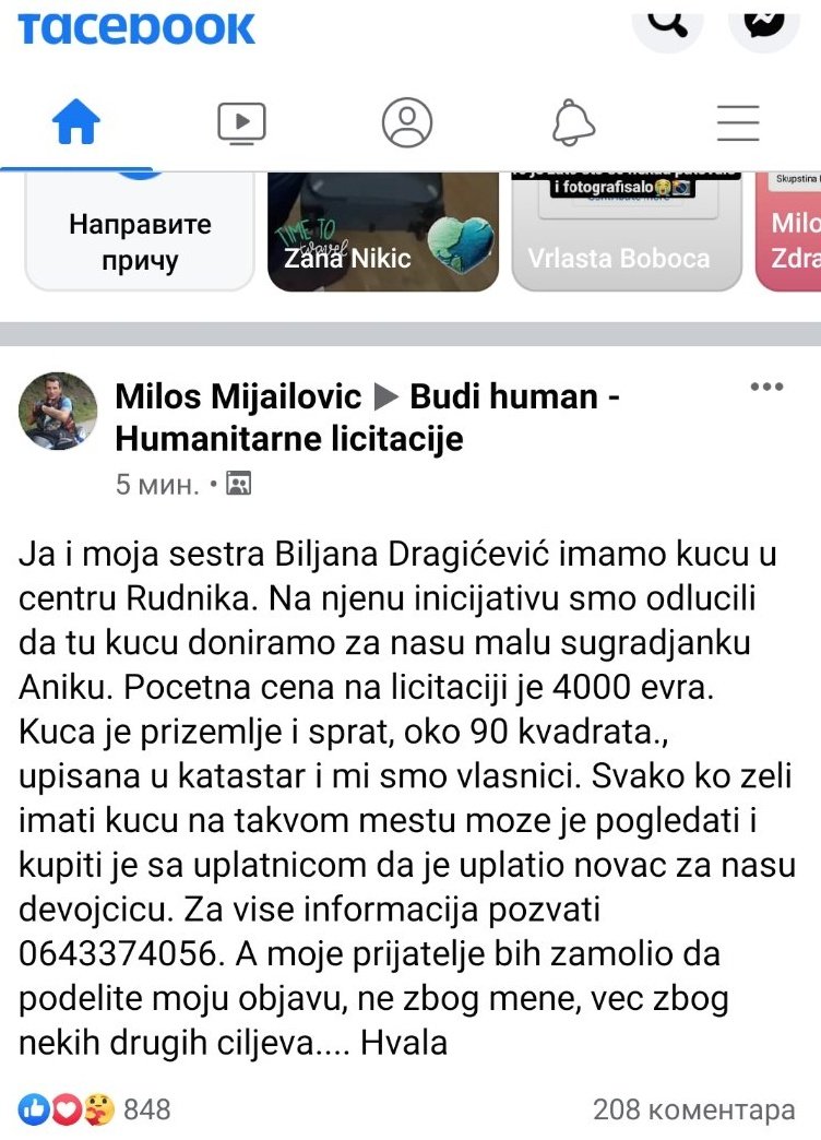 nszoranans's tweet photo. Koliko li je srce kod nekih ljudi... kako uopšte stane u ljudsko telo  #ZaAniku #BudiHuman https://t.co/xJ3ZeGhyDd