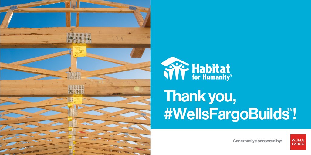 Thank you <a href="/WellsFargo/">Wells Fargo</a> for helping to build affordable housing in Greater Cincinnati! #WellsFargoBuilds