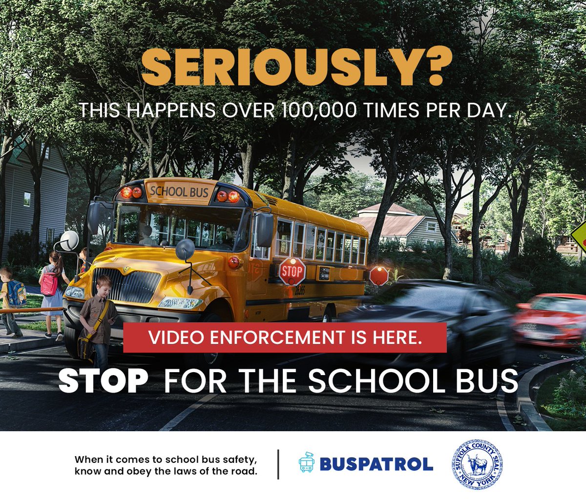 BusPatrol_'s tweet photo. In January 2021 school bus safety will be the new normal in Suffolk County! We are pleased to announce that our stop-arm safety program will be LIVE in the new year.
#studentsafety #schoolbussafety #stopforthebus #redlightsmeanstop #thisneedstostop #stoparm #stoparmtech https://t.co/6h407xZEXS