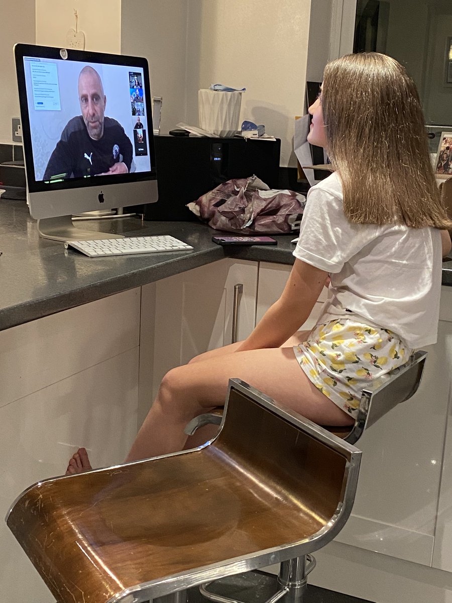 Loved our zoom session with <a href="/scott_c9/">Scott Chickelday</a>  can’t wait to get back to playing football games and be with the girls at training <a href="/BTFCU13GBlue/">BTFCU13GirlsBlue</a> <a href="/BTFCWomen/">Billericay Town FC Women</a>