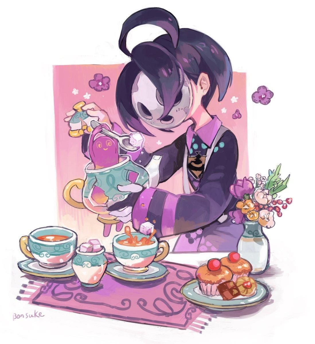 His familiars often enjoy having tea parties with Ned; it brings back the very few good times of his living childhood!